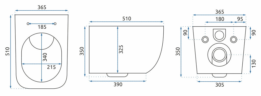 Závěsná WC mísa REA MARTIN SLIM RIMLESS DUROPLAST  11