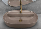 Umyvadlo na desku REA Aura 61 Beige Shiny  4