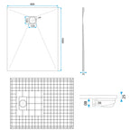 Sprchová vanička Magnum Black 100x80  9