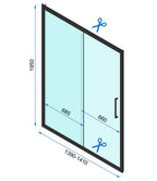 Sprchový kout REA Rapid Slide Dveře: 130 x Sprchová zástěna: 100 10