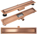 Odtokový žlab Rea Neox brush copper 60  1