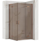 Sprchová kabina REA Hugo Double 80x90 Copper Brush  1