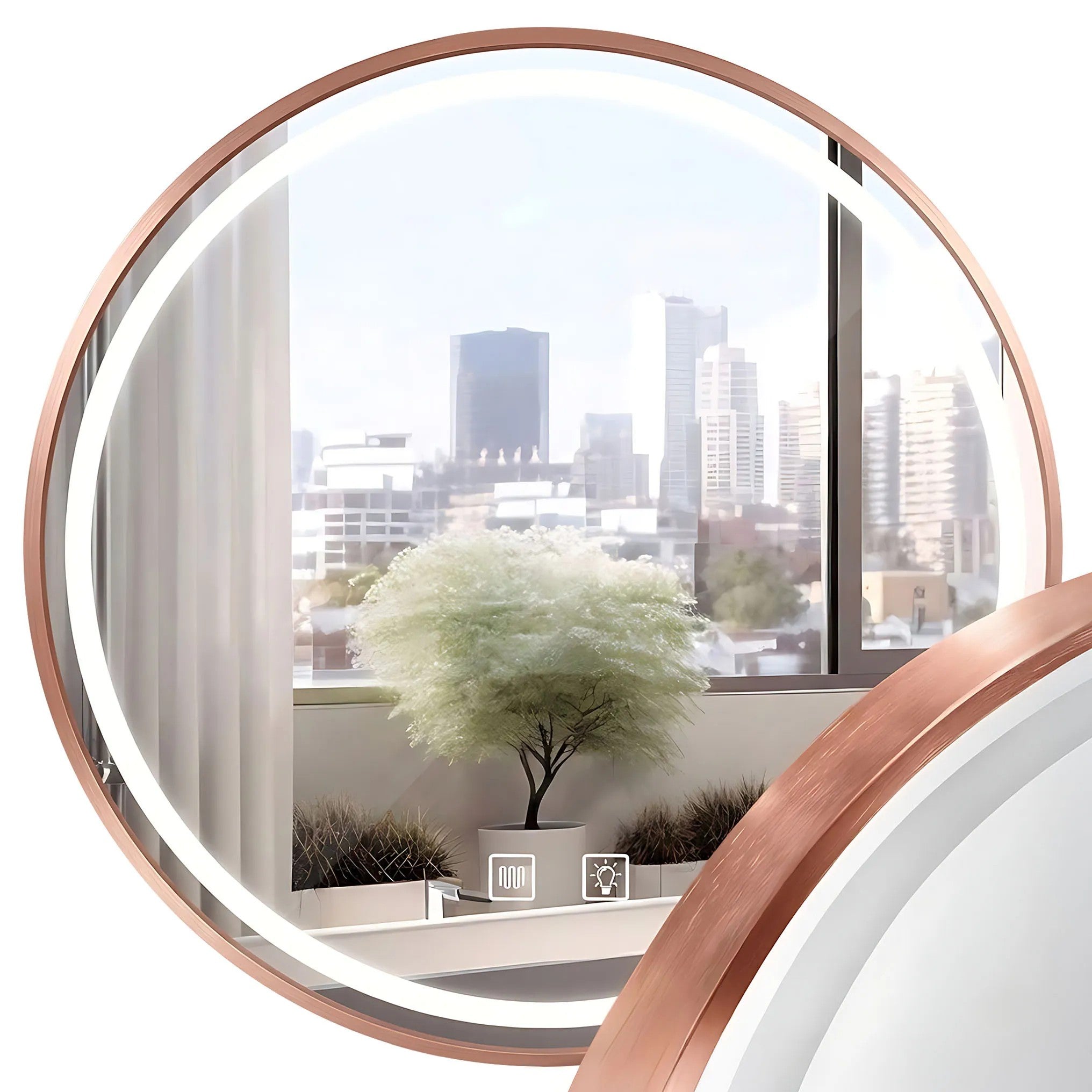 Zrcadlo LED 60cm MMJ BRUSH COPPER  1