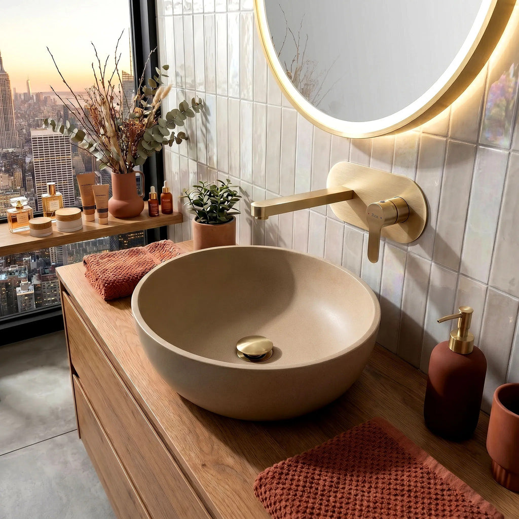 Podomítková vanová baterie REA Arcos Brush Gold  1