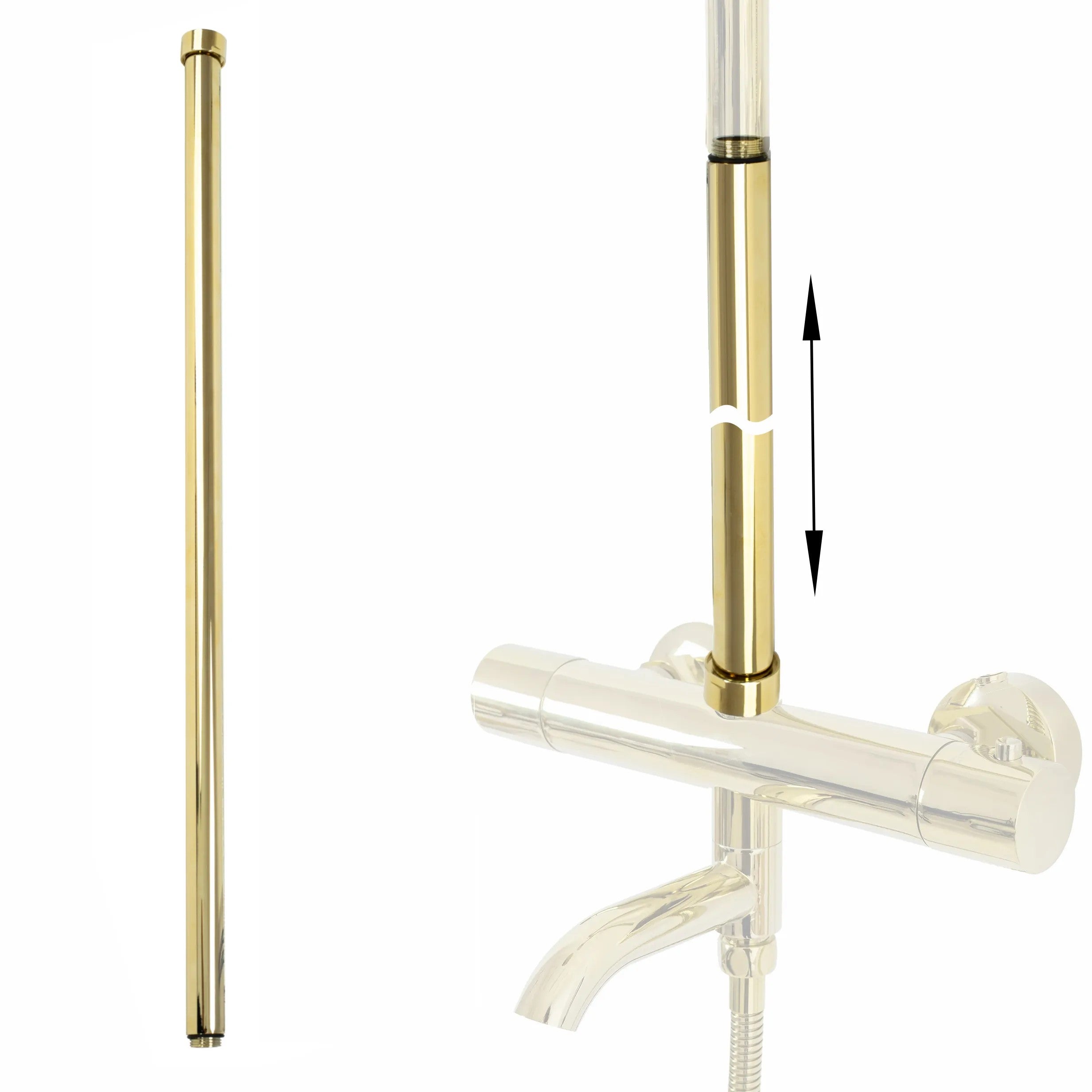 Prodloužení pro vanovou/sprchovou soupravu GOLD 60cm  1