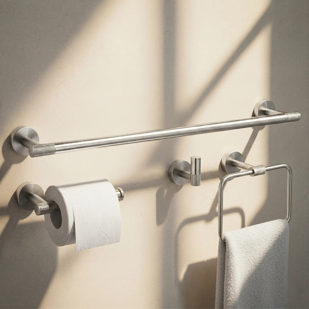 Sada koupelnových doplňků GRID Brush Nickel 4 díly  1