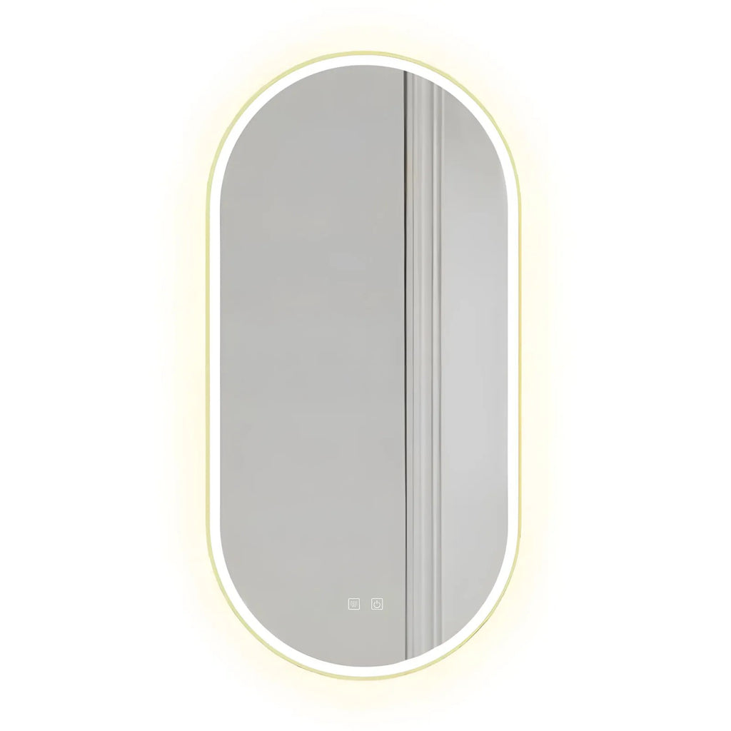 Zrcadlo LED OVL 50x100cm Gold  1