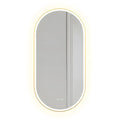 Zrcadlo LED OVL 50x100cm Brush Gold  1