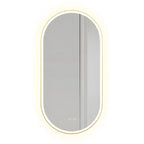 Zrcadlo LED OVL 50x100cm Brush Gold  1