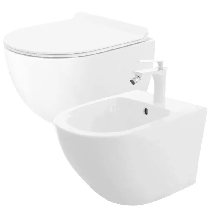 Set WC závěsné mísy + bidetu CARTER bílý  1