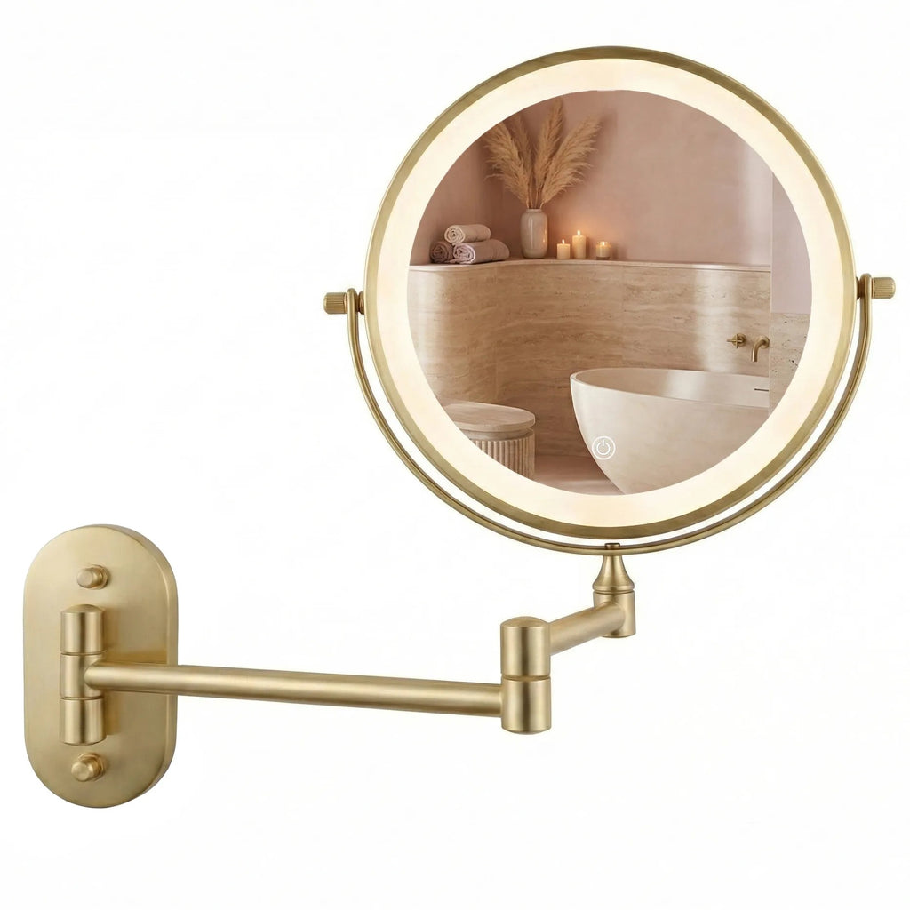 Zrcadlo LED Glow Brush Gold  1