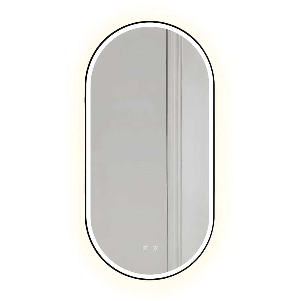 Zrcadlo LED OVL 50x100cm Black  1