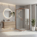 Sprchový kout REA City 80x100 Brush Copper Bez sprchové vaničky 1