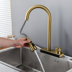Kuchyňská baterie REA CONOR BRUSH GOLD  5