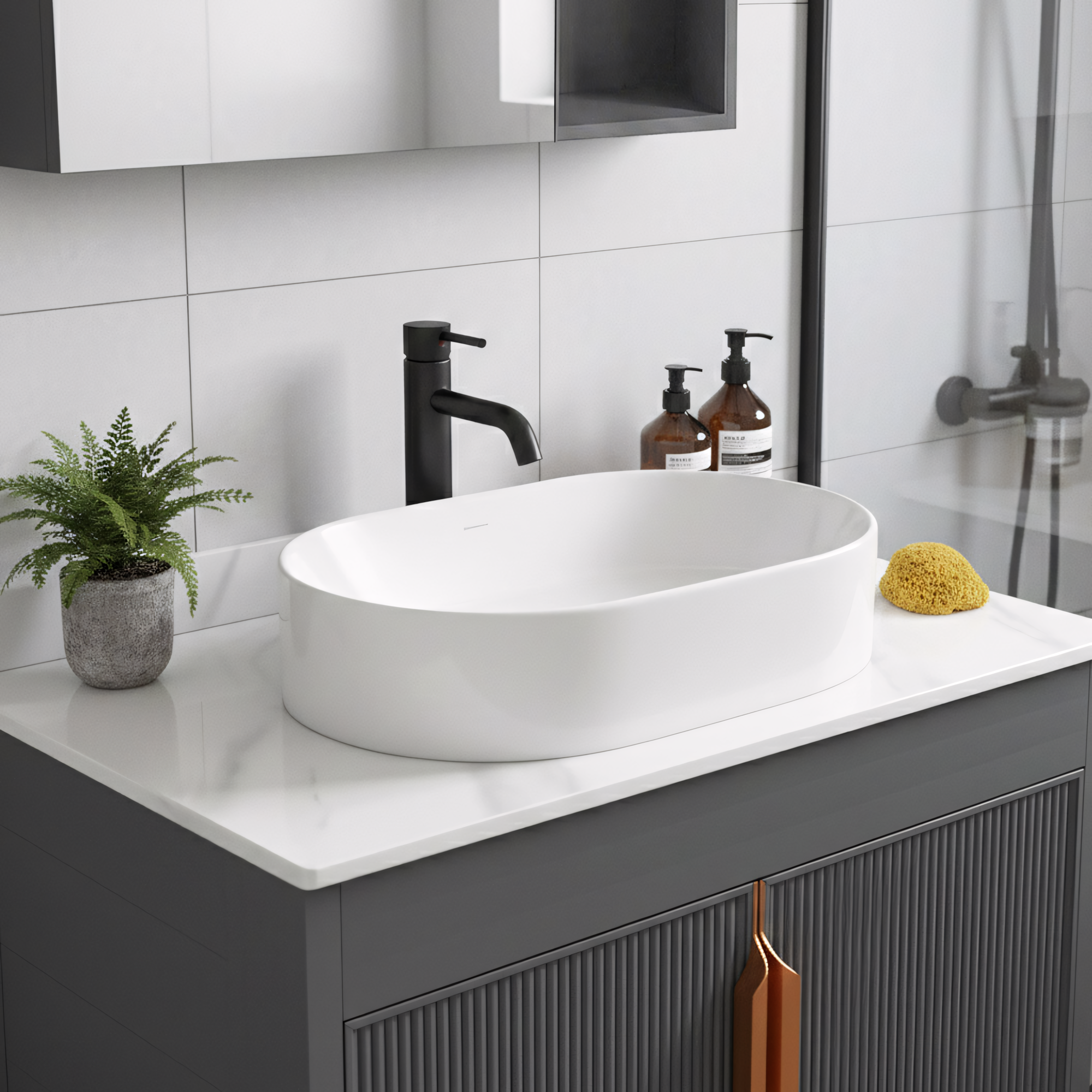 Koupelnová sestava nábytku s deskou Modo 60cm Grey  4