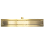 Odtokový žlab Rea Neox brush gold 50  6