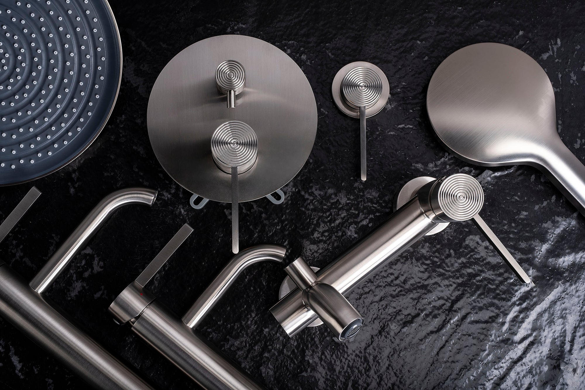 Podomítková vanová baterie Rea Foster Brush Nickel  5