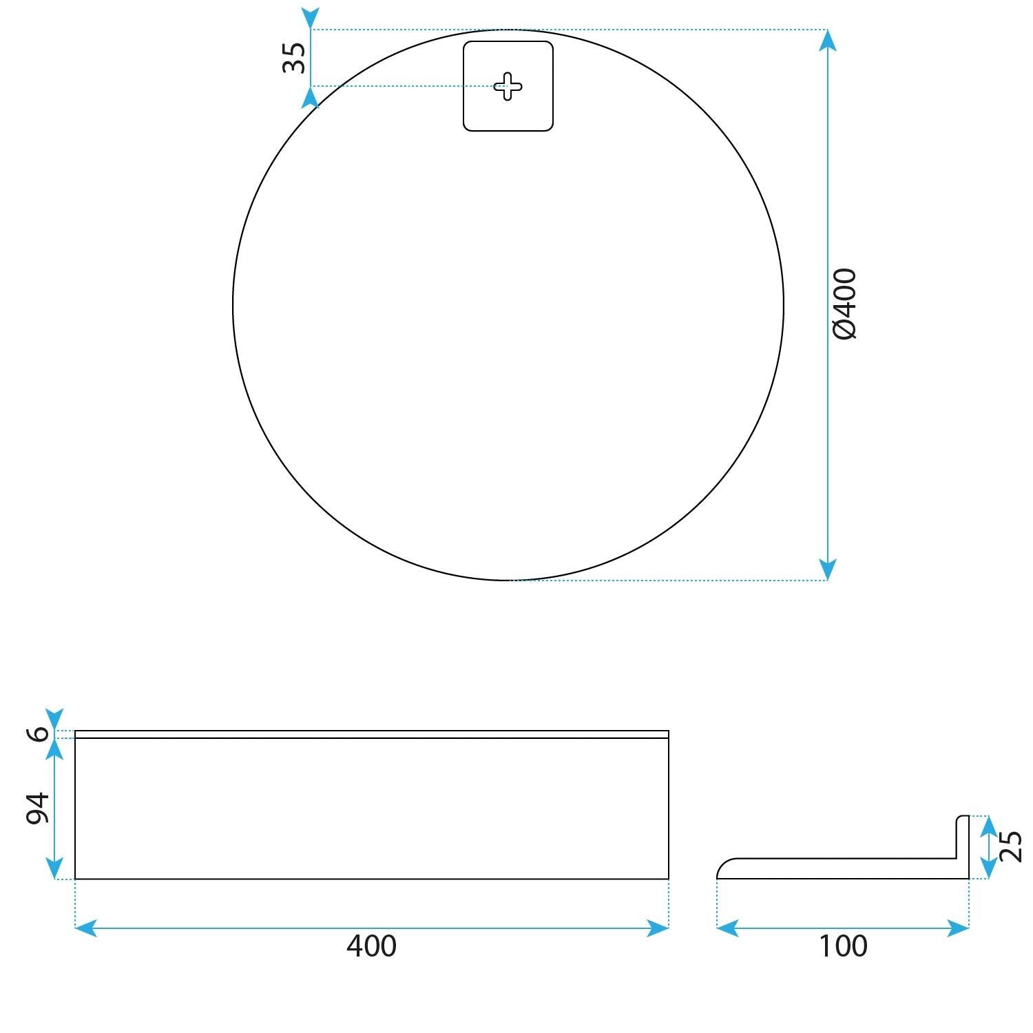 Sada koupelnového nábytku s umyvadlem Molly 40cm Grey  8