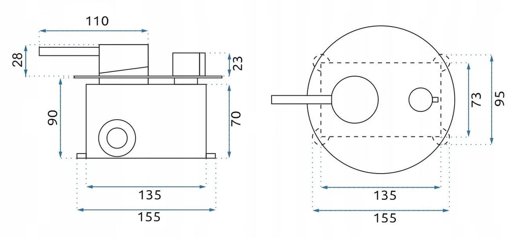 Podomítková koupelnová sada REA LUNGO Copper + BOX  9