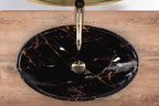 Umyvadlo na desku REA PAMELA Black Marble Shiny  5
