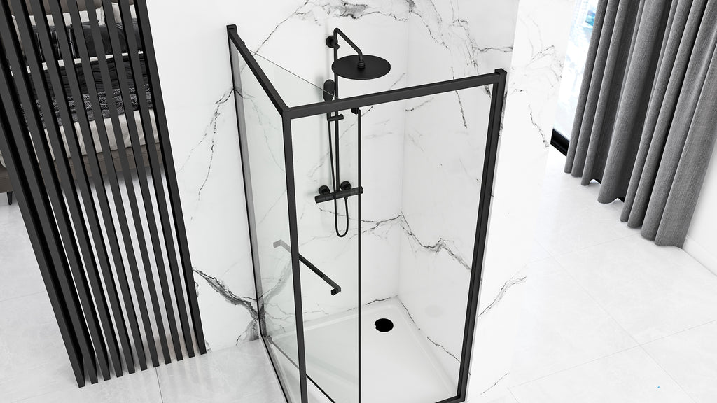 Sprchový kout Rea Space In ČERNÝ 80x100 Se sprchovou vaničkou Savoy black 3
