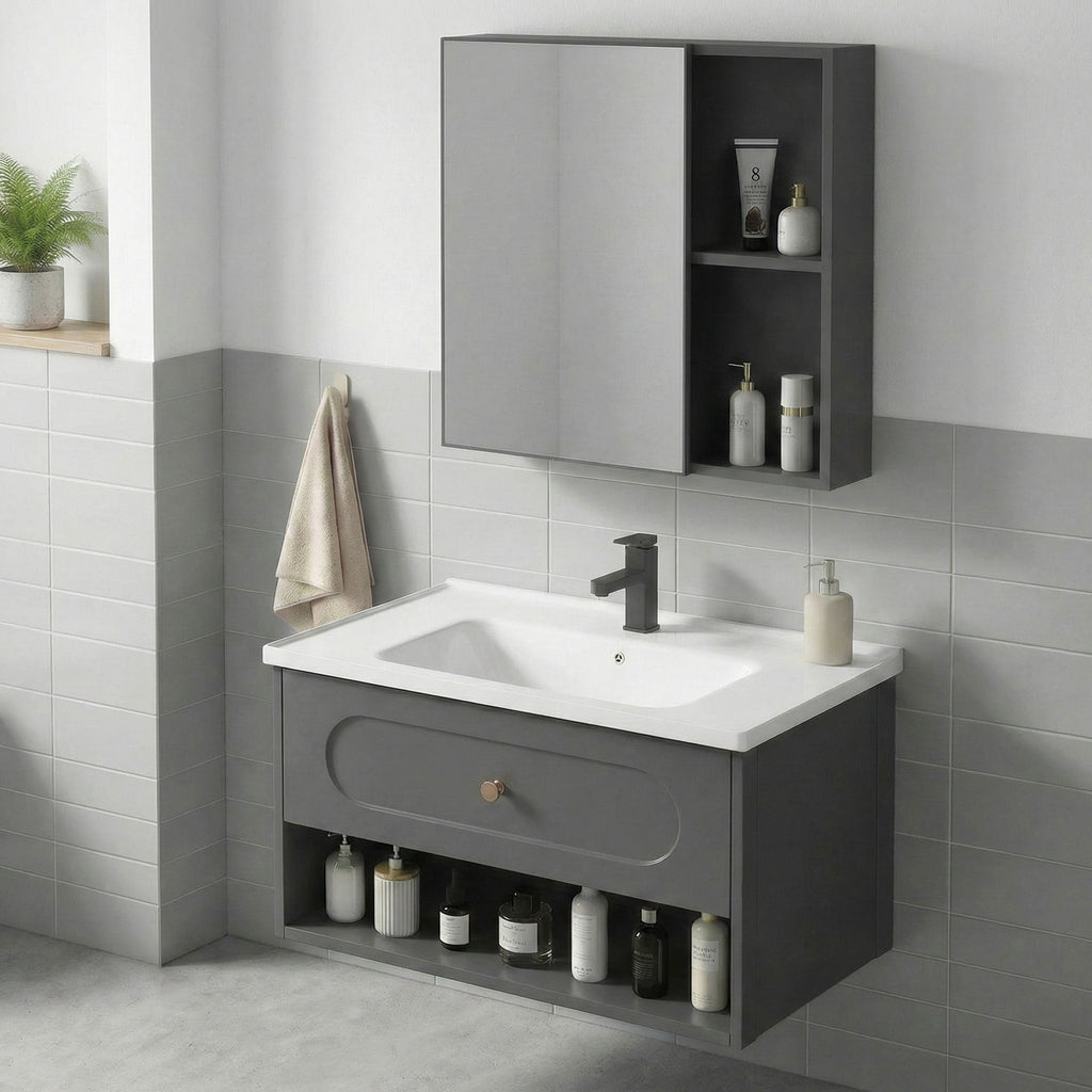 Sada koupelnového nábytku s umyvadlem River 60cm Grey  3