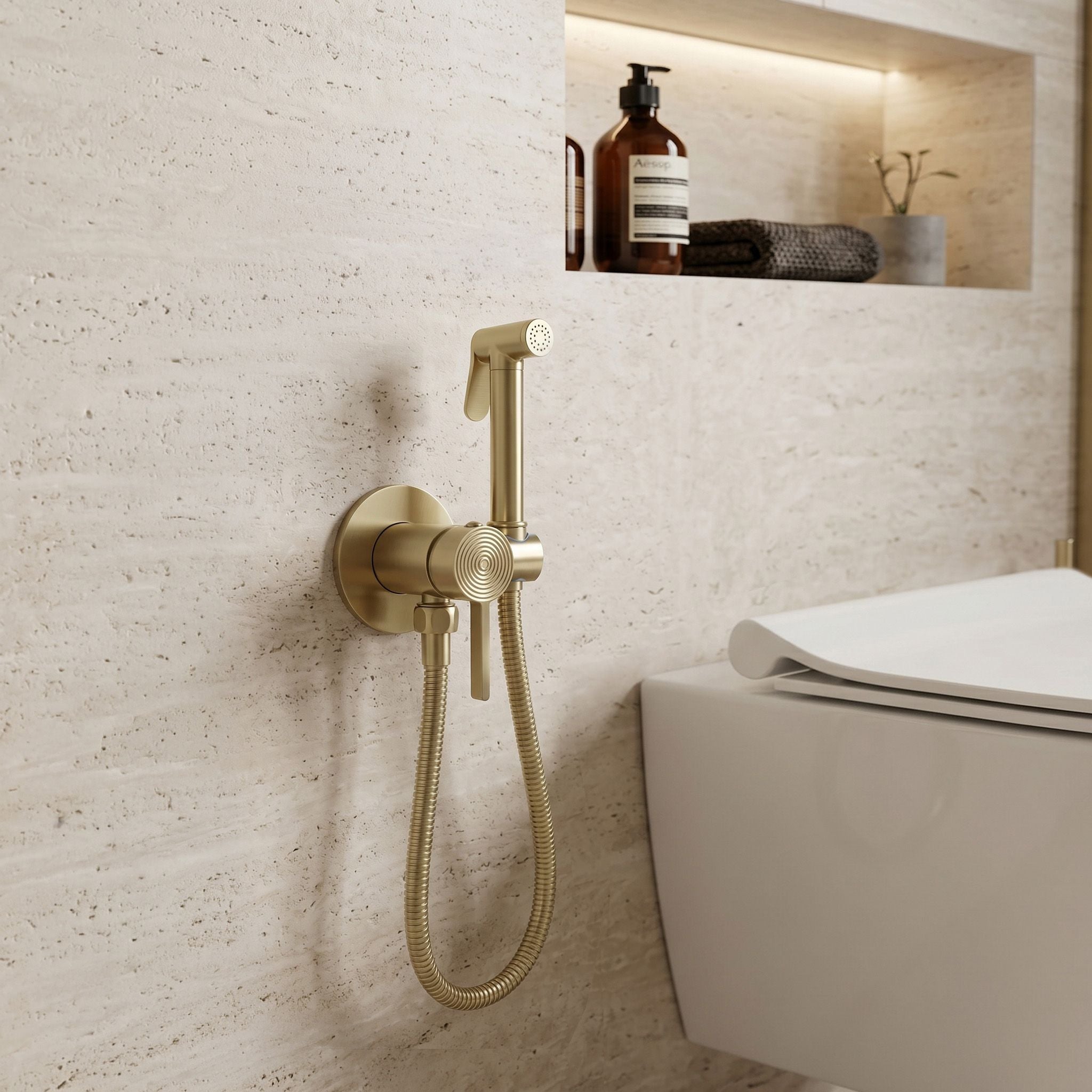 Bidetová baterie Rea Foster Brush Gold  6