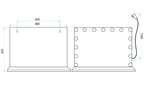Zrcadlo LED HOLLYWOOD L.Gold 80x60  9
