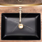 Umyvadlo na desku REA Inga Black Marble Mat  4