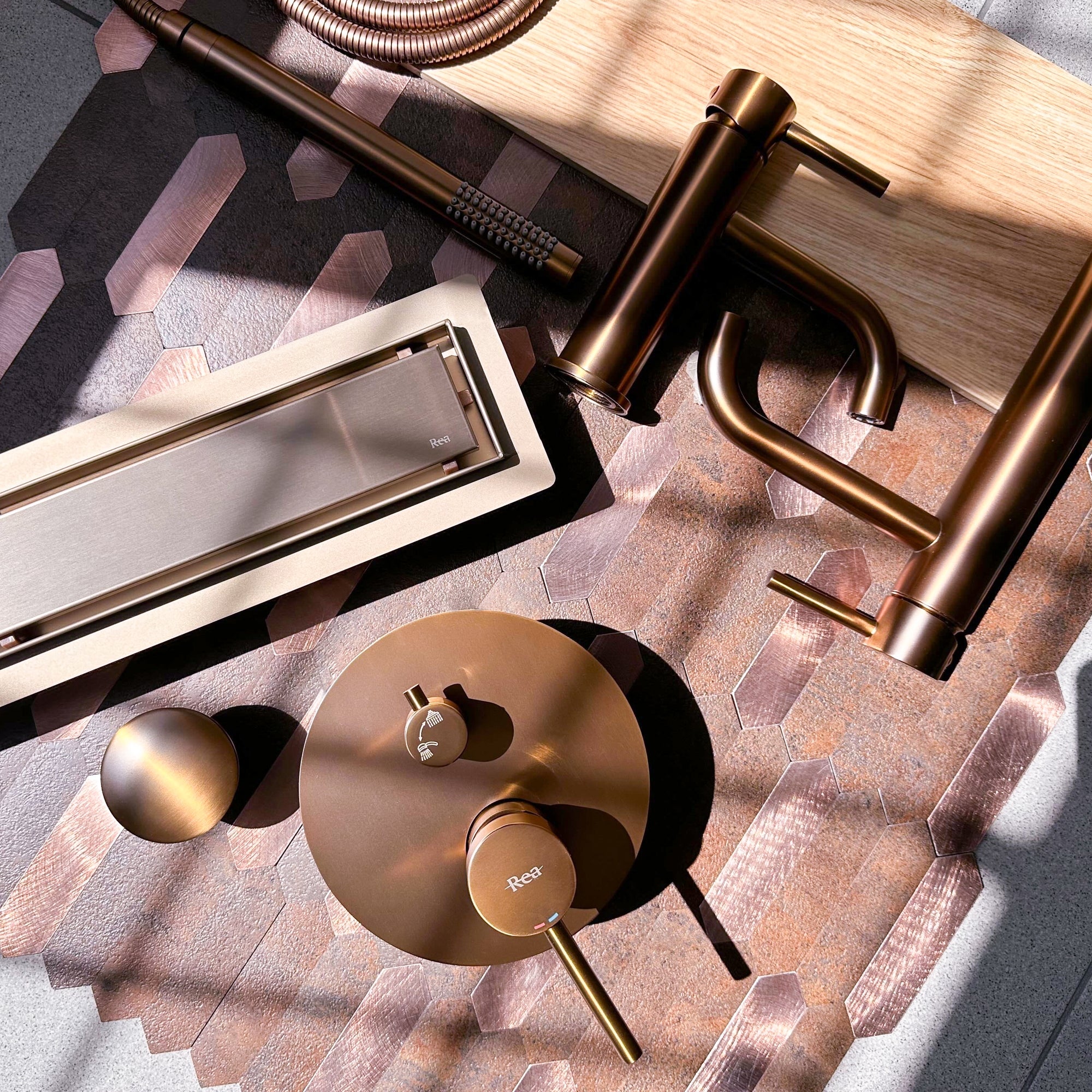 Odtokový žlab REA Neox pro Brushed Copper 100  4