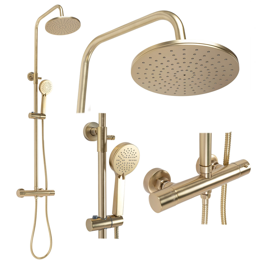 Sprchový set s termostatem Rea PAROT BRUSHED GOLD  1