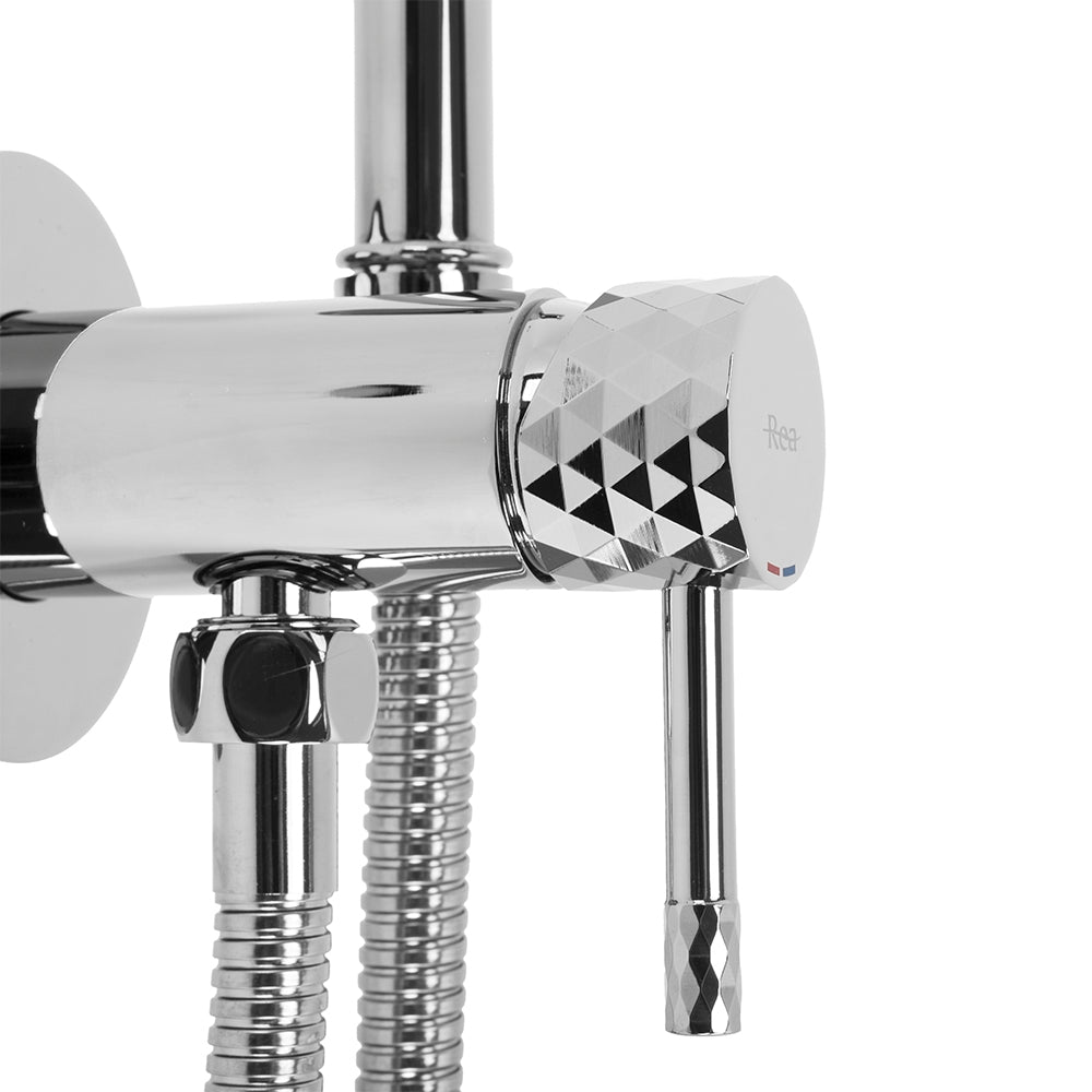 Podomítková bidetová baterie LUNGO LOOP Diamond Chrome  2