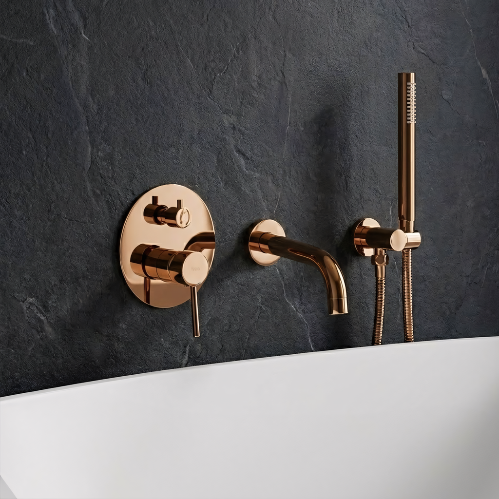 Podomítková vanová baterie REA LUNGO Copper + BOX  10