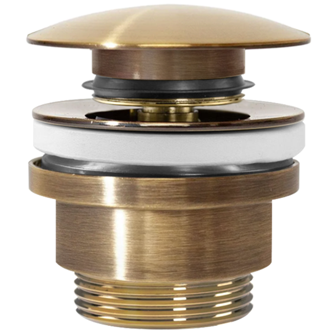 Univerzální umyvadlová výpusť REA Click-clack - broušené Antique  1