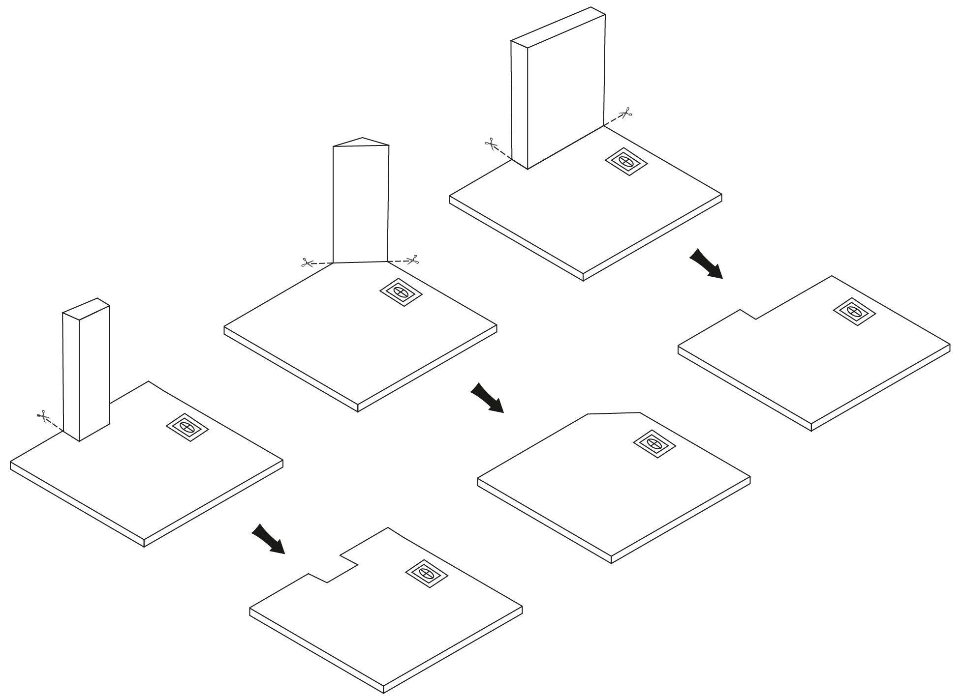 Sprchová vanička Bazalt CARRARA WHITE 90x90  9