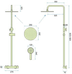 Sprchový set s termostatem REA VINCENT NICKEL BRUSH INOX  9