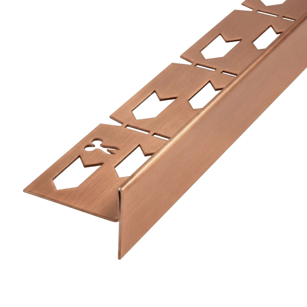 Spádová lišta sprchové vaničky 120cm Brush Copper vpravo 2