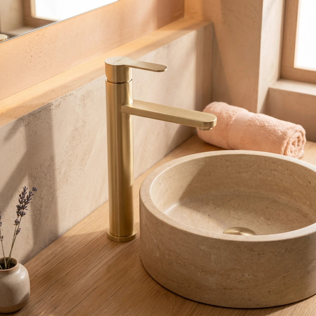 Koupelnová baterie Rea Arcos Brush Gold  2