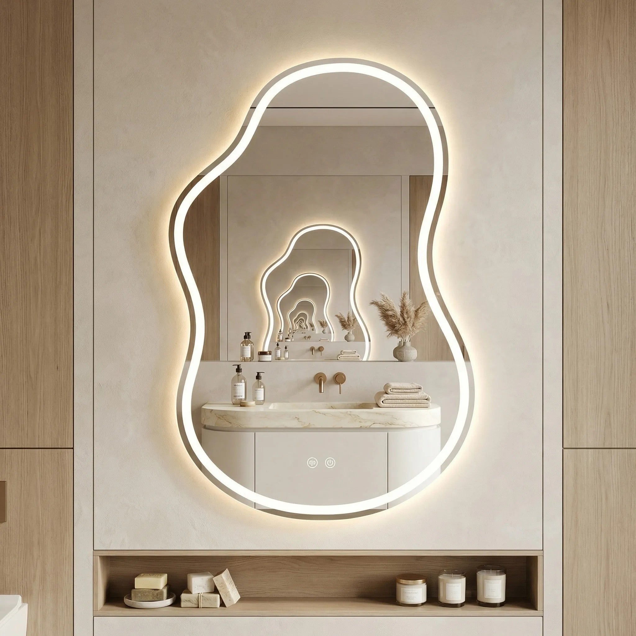 Zrcadlo LED UNO DOUBLE 80x55 cm  2