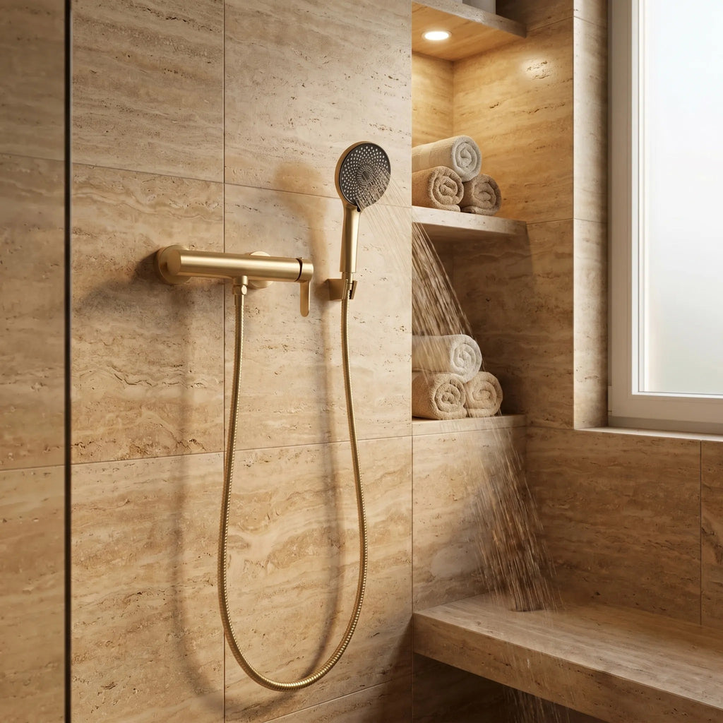 Sprchová baterie REA Arcos Brush Gold  2