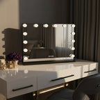Zrcadlo LED HOLLYWOOD Black  2