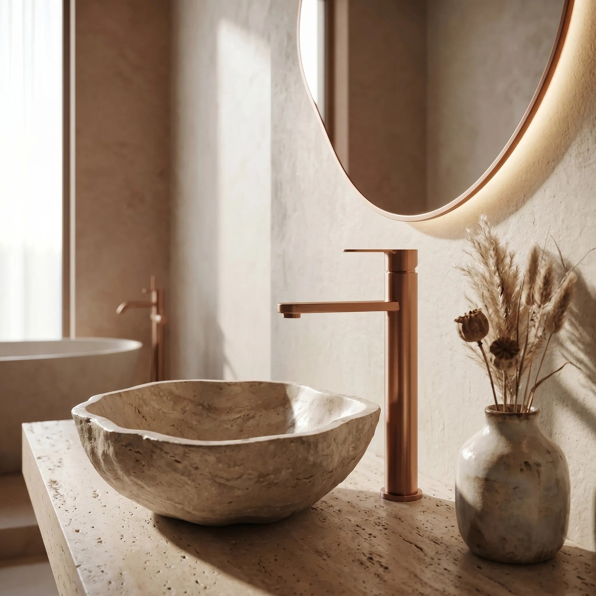 Koupelnová baterie Rea Arcos Brush Copper  2
