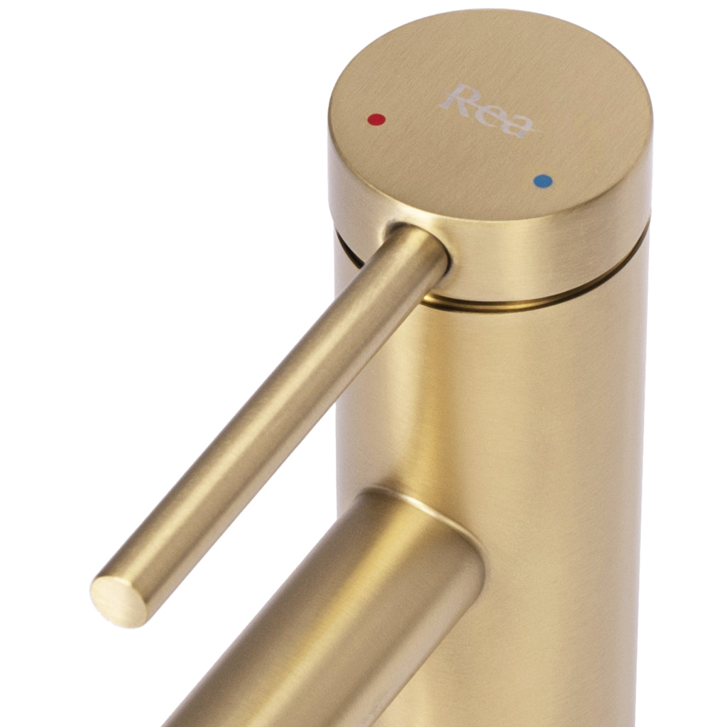 Umyvadlová baterie REA Foss GOLD BRUSH nízká  7