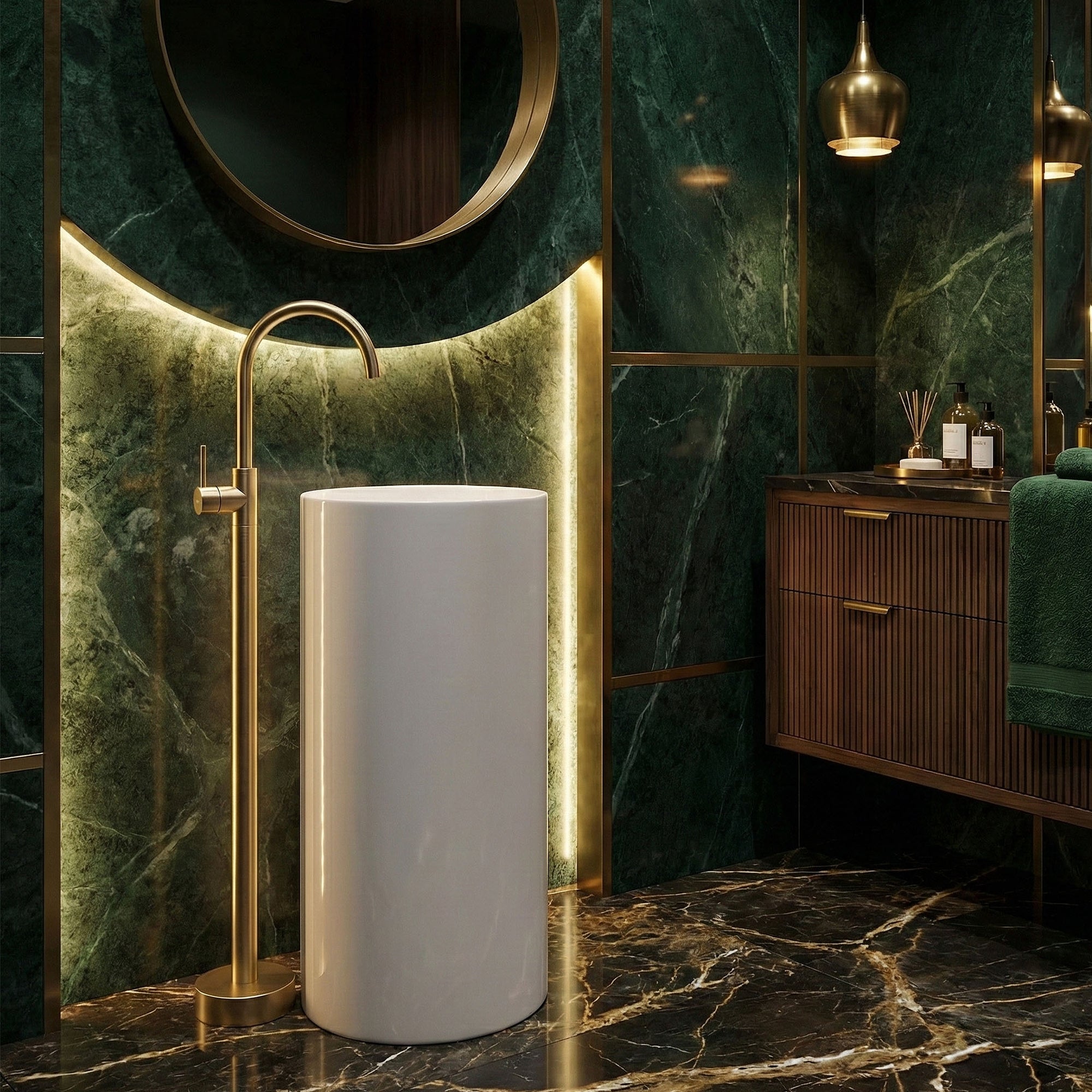 Volně stojící baterie REA LUNGO Brush Gold  5