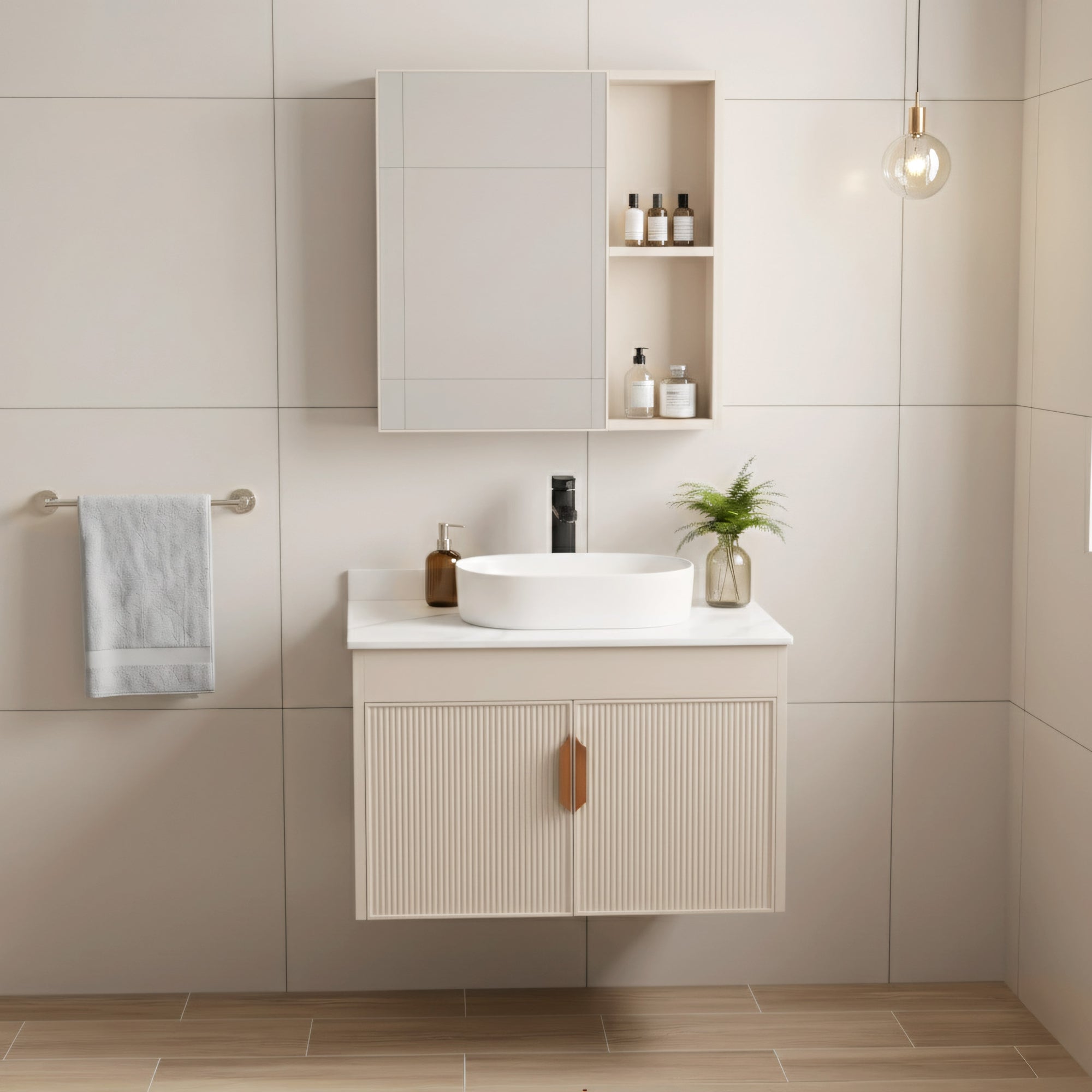 Koupelnová sestava nábytku s deskou Modo 60cm Beige  1