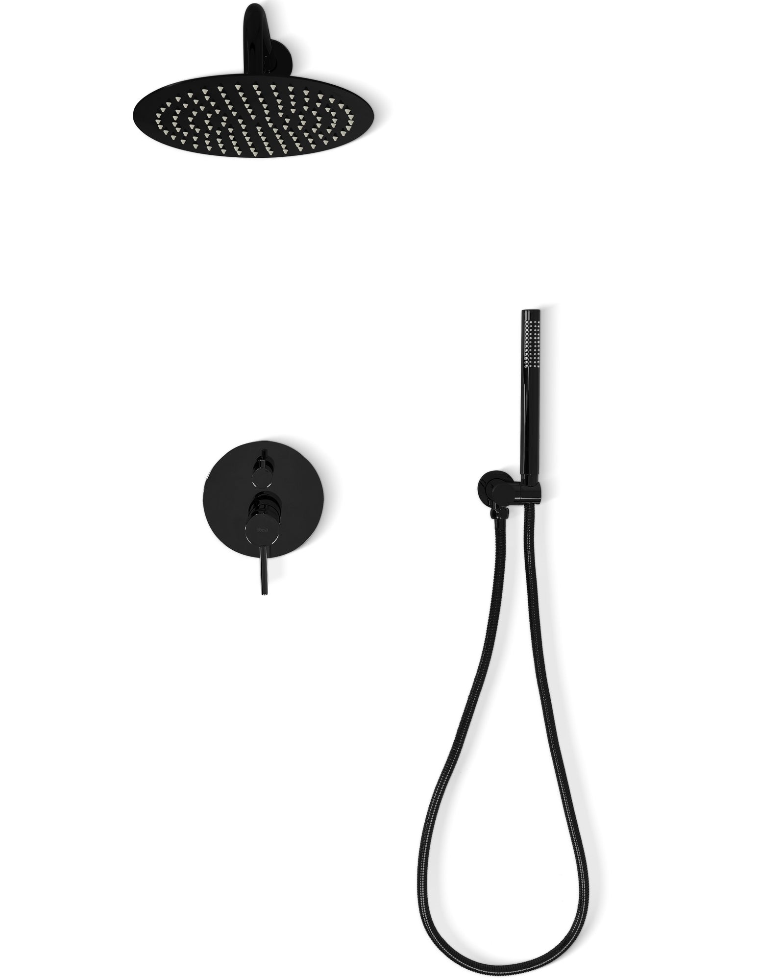 Podomítková sprchová sada REA Lungo Black Metallic + BOX  4