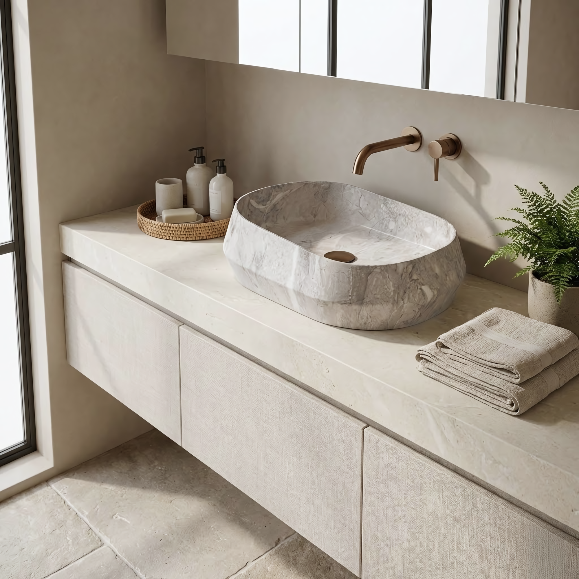 Umyvadlo na desku Zoe Rock  3