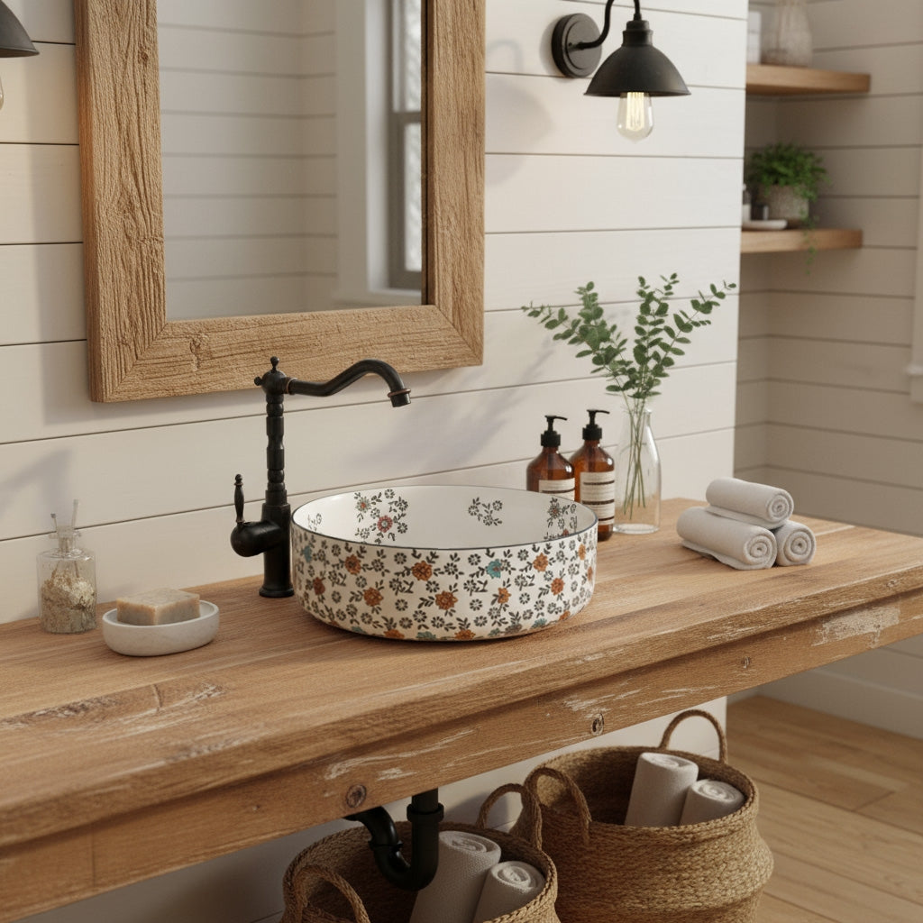 Umyvadlo na desku Rea Stefania Fiori  4