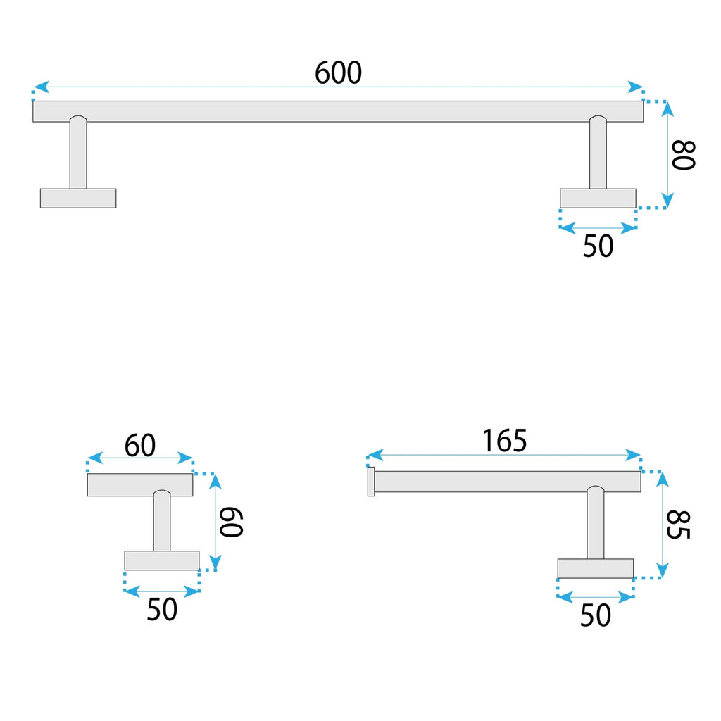 Sada koupelnových doplňků  Ari Black 4 díly  10