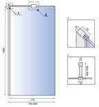 Sprchová zástěna Rea Aero N 80 Transparent  5